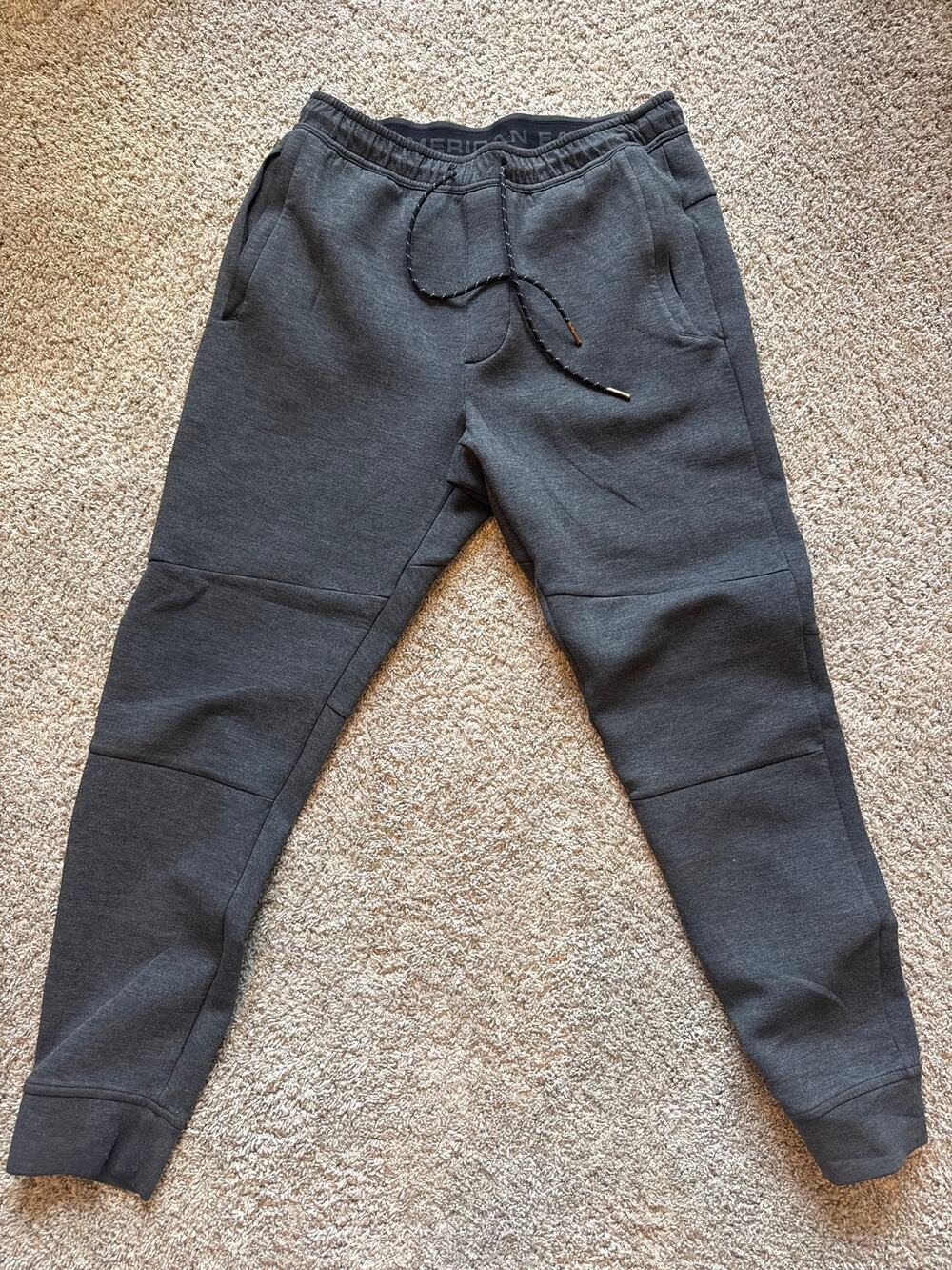 AE | American Eagle 24/7 Men’s Joggers, Medium Tall, Charcoal Gray